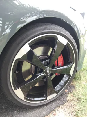 Red S-Line Calipers on Grey Audi in Tanawha