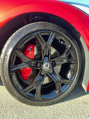 Factory Red Brake Caliper Restoration on Lexus